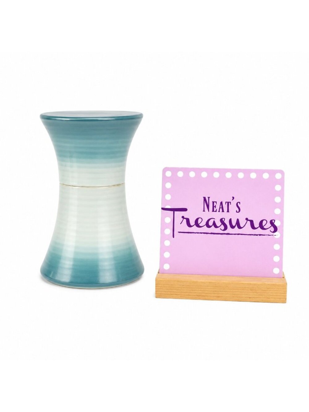 Pfaltzgraff SEA VISTA Stoneware Stackable Blue Salt And Pepper Shakers Set NEW